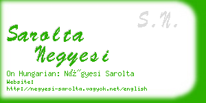 sarolta negyesi business card